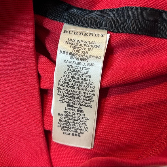 Burberry Sport Red Full Zip Track Jacket Black Taping Men’s Size M - Picture 4 of 7